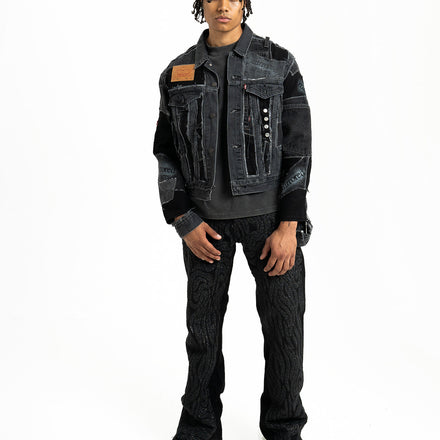 The Levi's Patched Denim Jacket - Black