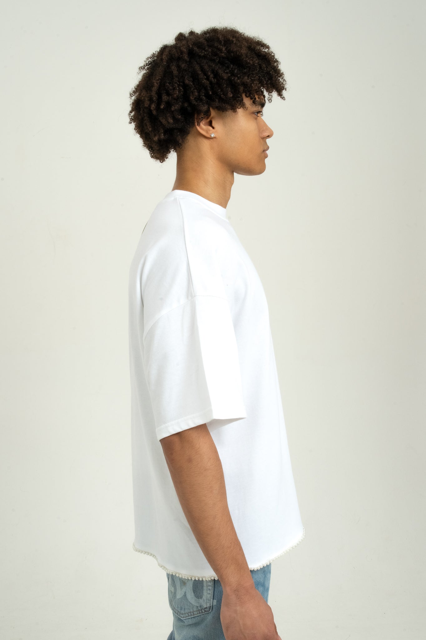 Mirrored Pearl Tee - White