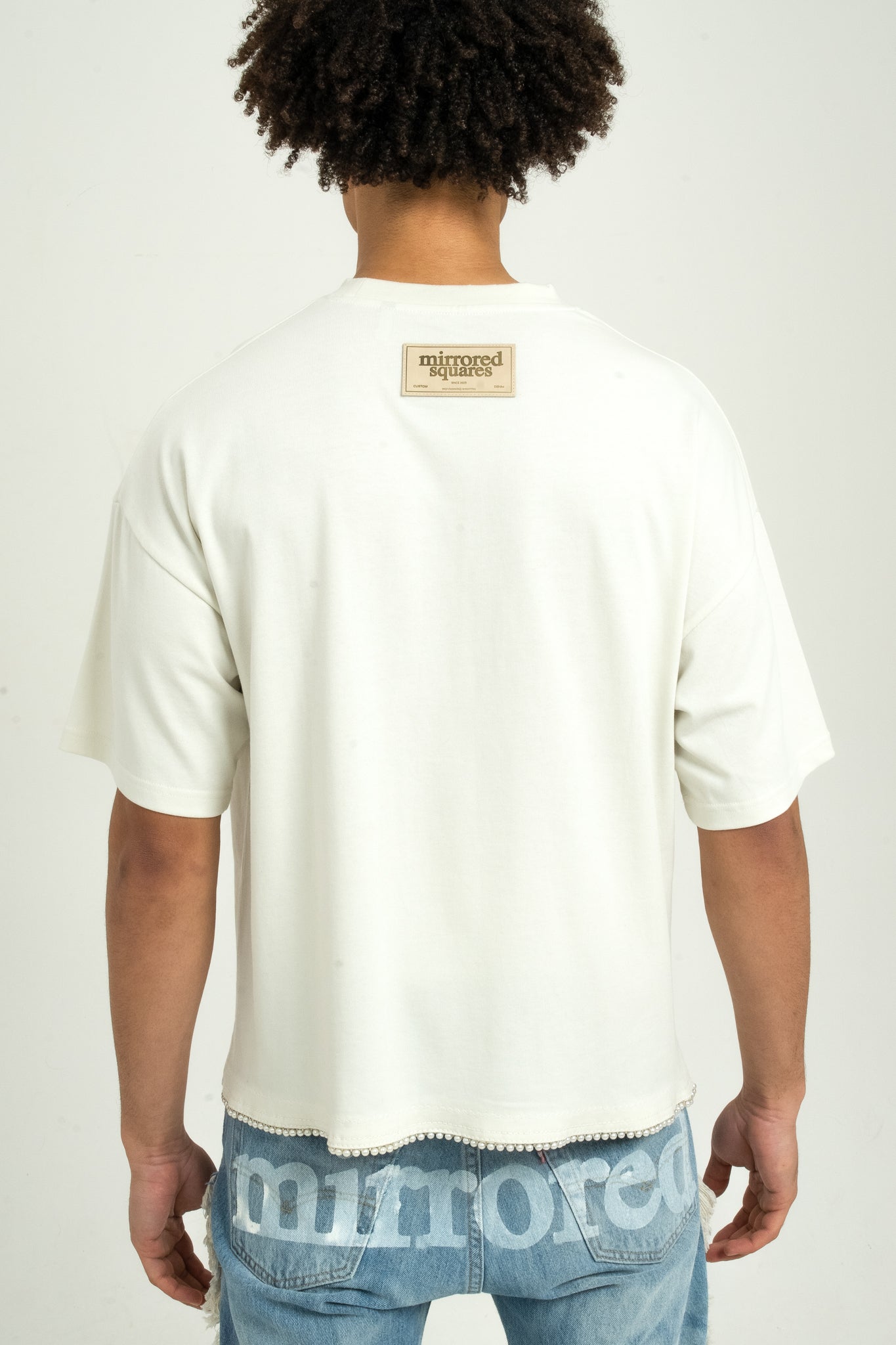 Mirrored Pearl Tee - Cream