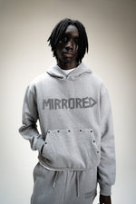 TAPED CRYSTAL HOODIE - GREY