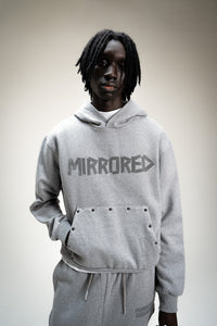 TAPED CRYSTAL HOODIE - GREY