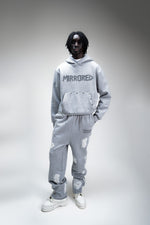 TAPED CRYSTAL HOODIE - GREY
