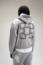 TAPED CRYSTAL HOODIE - GREY