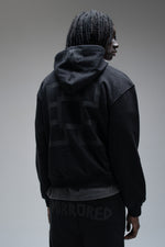 TAPED CRYSTAL HOODIE - BLACK