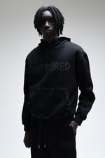 TAPED CRYSTAL HOODIE - BLACK