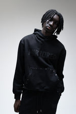 TAPED CRYSTAL HOODIE - BLACK