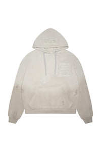 //MS003 Distressed Hoodie - Beige
