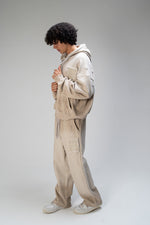 //MS003 Distressed Joggers - Beige