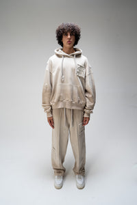//MS003 Distressed Joggers - Beige