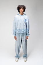 //MS003 Distressed Hoodie - Blue