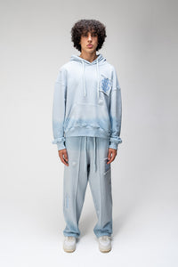 //MS003 Distressed Hoodie - Blue