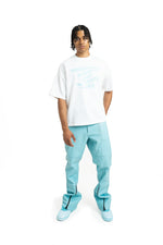 The 'Introvert' Crystal Tee - Blue