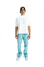The 'Introvert' Crystal Tee - Blue
