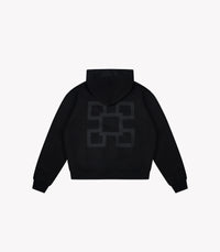 TAPED CRYSTAL HOODIE - BLACK