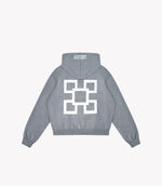 TAPED CRYSTAL HOODIE - GREY