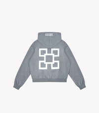 TAPED CRYSTAL HOODIE - GREY