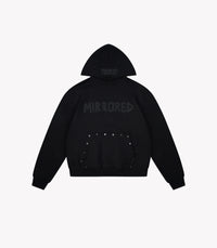 TAPED CRYSTAL HOODIE - BLACK