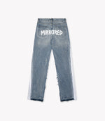 TAPED PEARL JEANS - BLUE