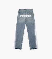 TAPED PEARL JEANS - BLUE